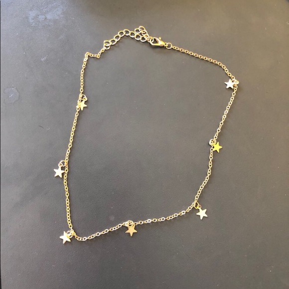 7 Star Choker Gold Star Necklace - Picture 2 of 4